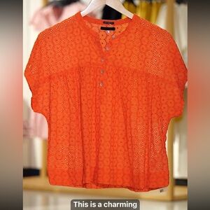 MOTHER THE POP YOUR TOP COTTON EYELET